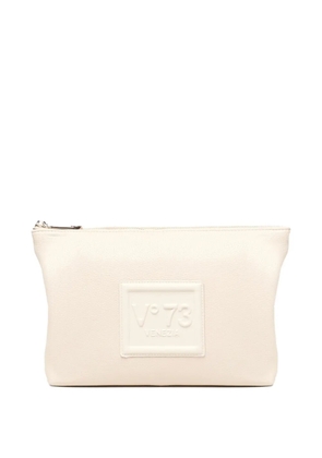 V°73 logo zip-fastening makeup bag - Neutrals