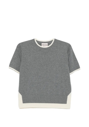 Semicouture panelled-trim T-shirt - Grey
