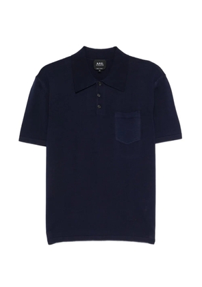 A.P.C. chest-pocket polo shirt - Blue