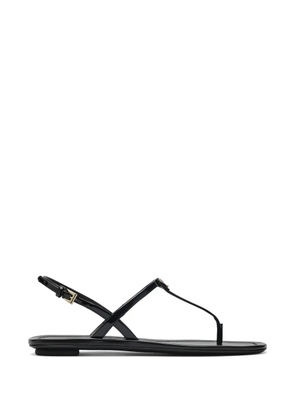 Prada logo-plaque sandals - Black