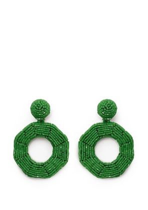 MALIPARMI beaded pendant earrings - Green