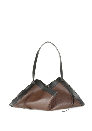 Yuzefi Wonton leather tote bag - Brown