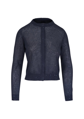 Brunello Cucinelli sequin-embellished cardigan - Blue