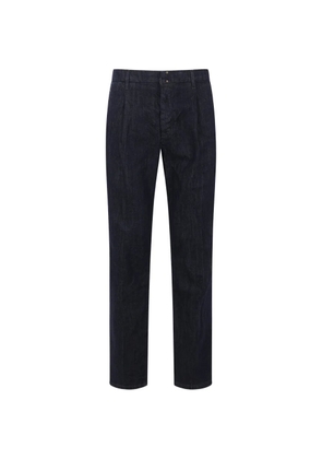 Incotex pleated slim-fit denim jeans - Blue