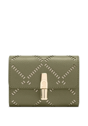 Furla Iride Compact perforated wallet - Green