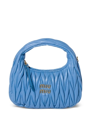 Miu Miu Wander matelassé nappa leather bag - Blue