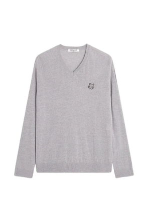 Maison Kitsuné Fox Head wool sweater - Grey
