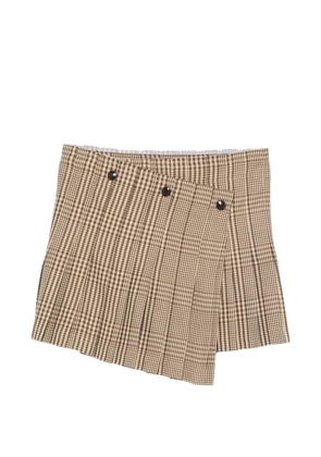 Semicouture Alicia pleated-design mini skirt - Neutrals