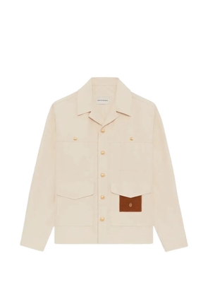 Drôle De Monsieur pocket-details button-down cotton jacket - Neutrals