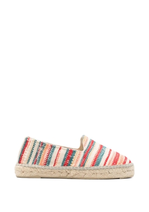 Manebi striped espadrilles - Red