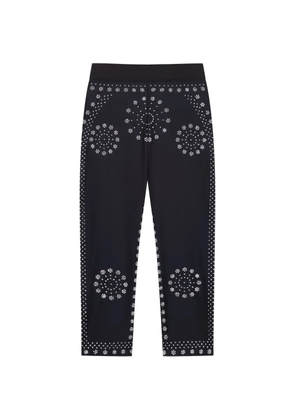 Coperni mantra-print cycling trousers - Black