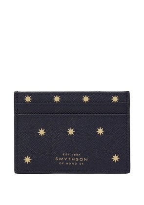 Smythson Panama stars cardholder - Blue