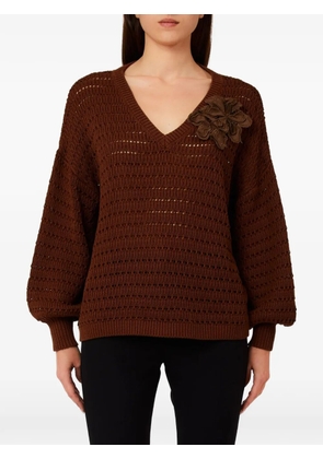 LIU JO V-neck sweater - Brown