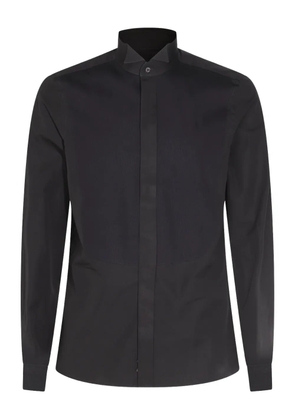 Canali cotton tuxedo shirt - Black