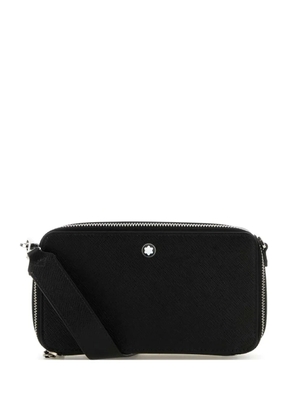 Montblanc leather messenger bag - Black