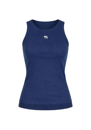 Karl Lagerfeld Ikon ribbed tank top - Blue