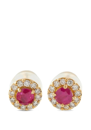 LB Exclusive ruby and diamond earrings - Gold