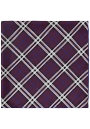 Burberry Nova Check silk scarf - Purple