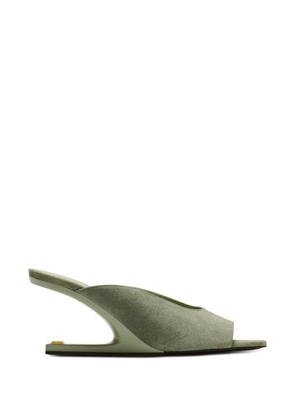 Balmain suede open-toe mules - Green
