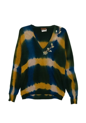 A.N.G.E.L.O. Vintage Upcycling tie-dye embroidered sweater - Green