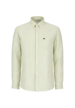 Lacoste striped linen shirt - Green