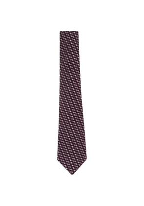 Zegna patterned silk tie - Black