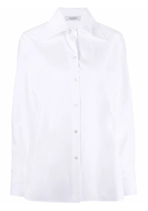 Valentino Garavani oversized pointed-collar button-front shirt - White