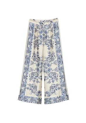 LIU JO foulard-print trousers - Neutrals