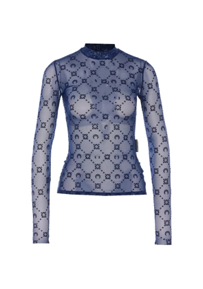 Marine Serre moonogram logo top - Blue
