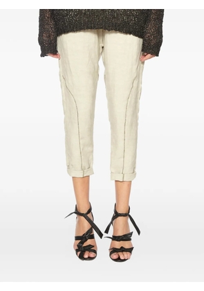 Nostra Santissima stitching trousers - Neutrals