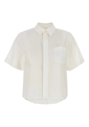 sacai pleated-panel shirt - White