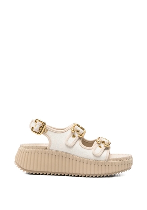 Chloé Nama buckle flatform sandals - Neutrals