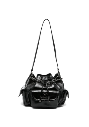 Off-White Dumbo.B chain pocket bucket bag - Black