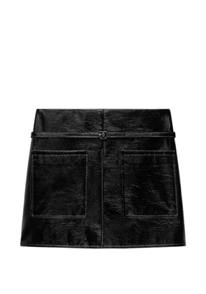 Courrèges flap-pocket mini skirt - Black