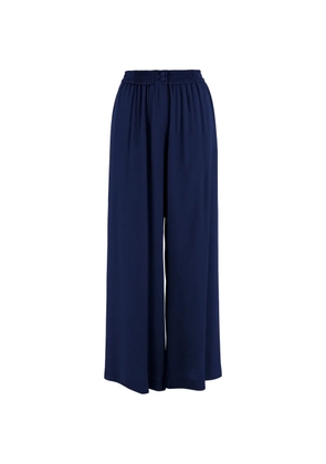 F.It elasticated-waist wide-leg trousers - Blue