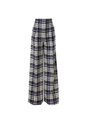 Carolina Herrera wide-leg plaid Marisol pants ‌ - Black