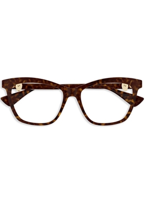 Cartier Eyewear logo-plaque glasses - Brown