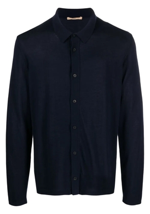 Nuur button-up knitted shirt - Blue