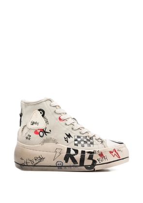 R13 Kurt hi-top sneakers - Neutrals