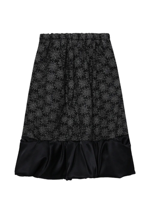 Comme Des Garçons Comme Des Garçons floral-print midi skirt - Black