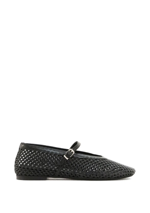 POEVE woven buckle ballet flats - Black