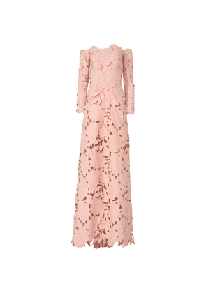 Costarellos long-sleeve maxi dress - Pink