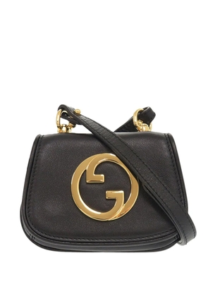Gucci Pre-Owned 2016-2026 Textured Calfskin Blondie Card Case on Strap crossbody bag - Black