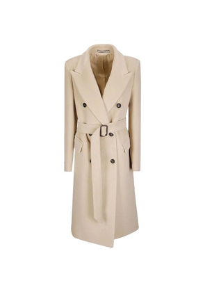 Tagliatore double-breasted belted coat - Neutrals