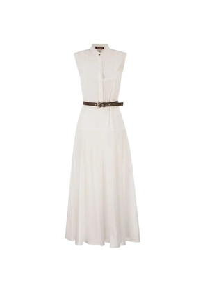 Max Mara belted maxi dress - White