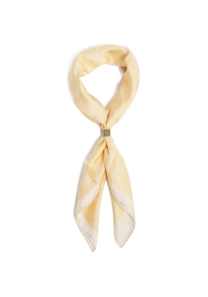 Maison Kitsuné Parisian Map silk scarf - Yellow