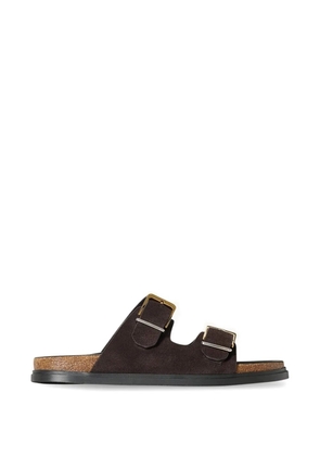 The Row buckle slide sandals - Brown