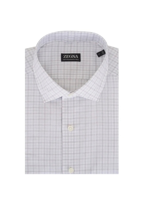 Zegna checked shirt - White