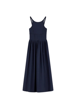 Emporio Armani pleated A-line maxi dress - Blue