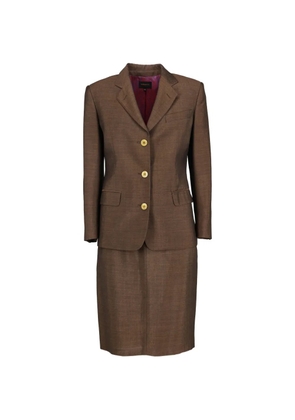 M Missoni Vintage padded-shoulder blazer suit - Brown